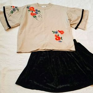 THML Anthro sweater top bell sleeves sz smal